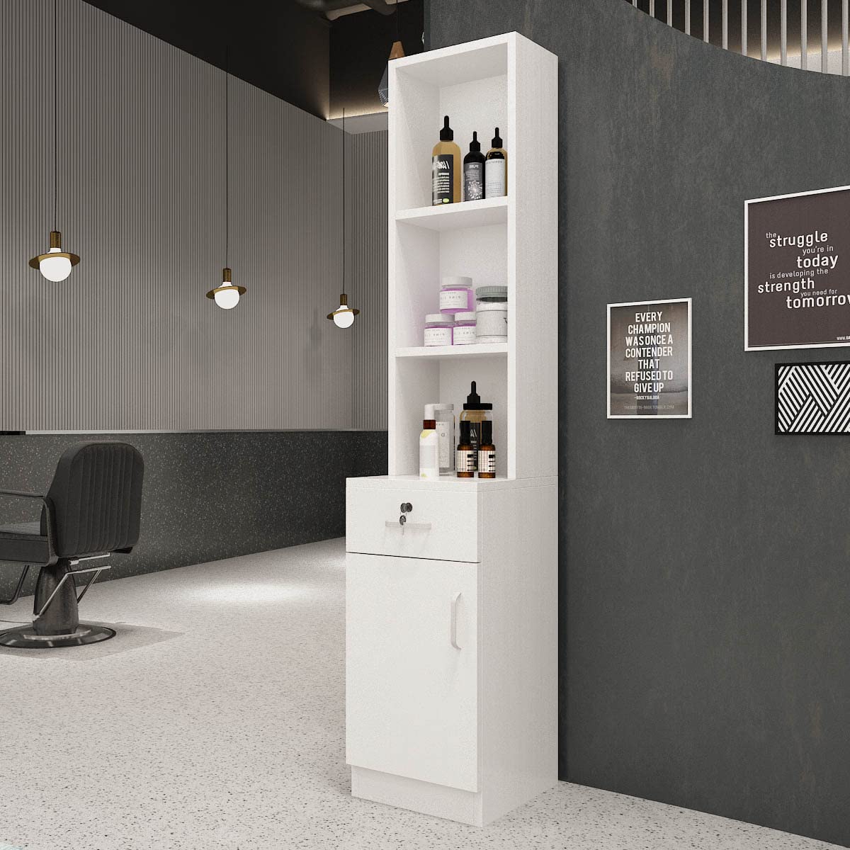 Amazon.com: Paddie Wall Mount Barber Station Hair Stylist Salon